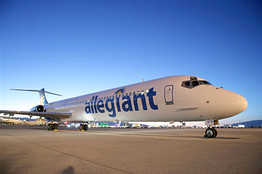 Allegiant Air flies cheap, dull MD-80 planes but they manage to fill them up and fly from underserved airports to popular destinations. Photo: Allegiant Air
